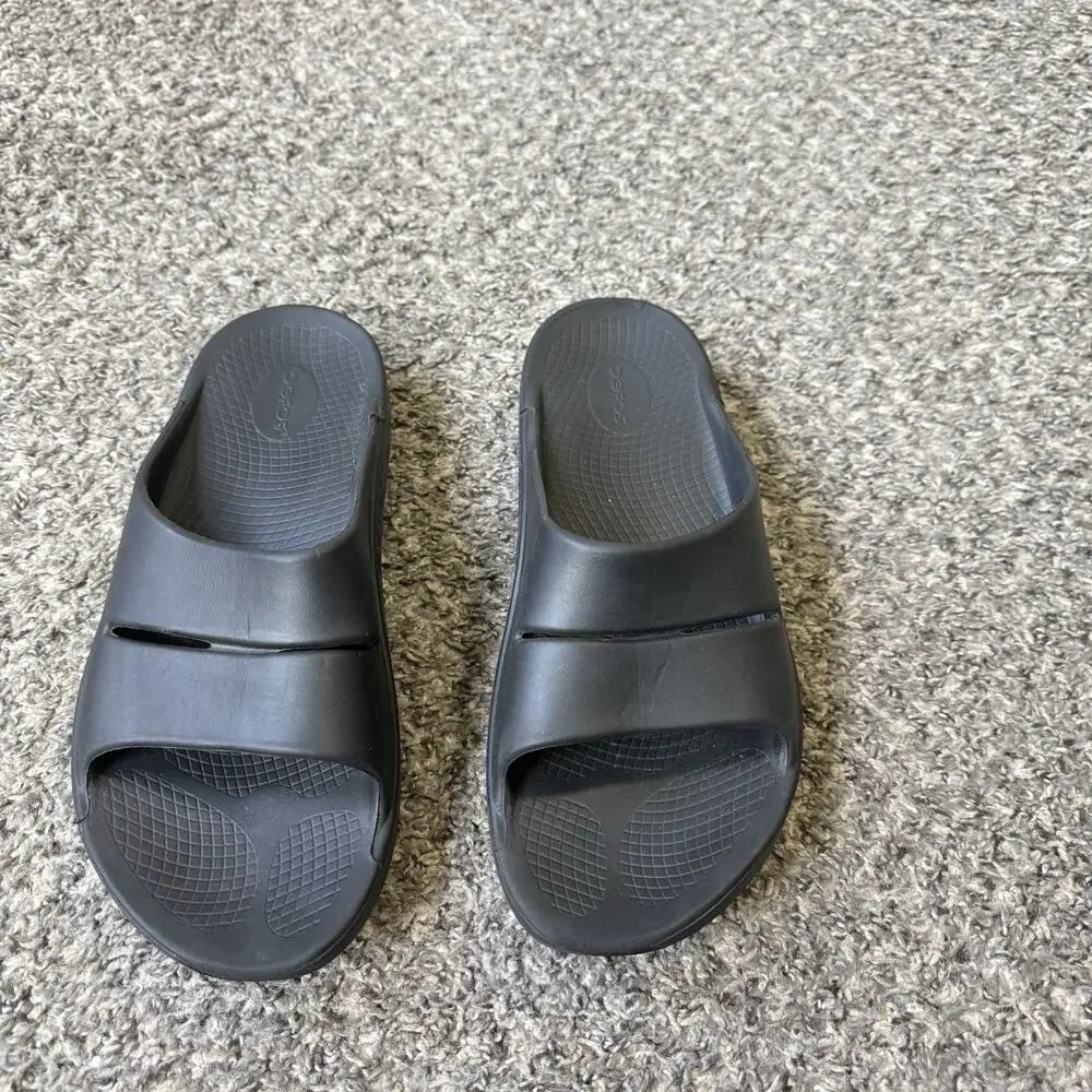 OOFOS OOAHH Slide Impact Absorption Recovery Sandals Men’s Size 12 Black